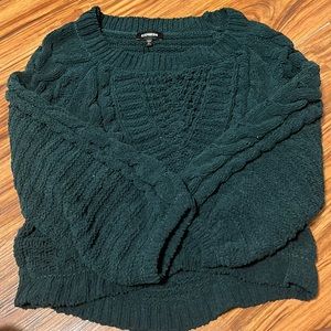 A dark green Express sweater ,small